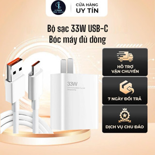 Bộ Sạc Nhanh 33W Turbocharger Cho Các Dòng Oppo, Vivo, Realme, Xiaomi Cổng USB Kèm Cáp Sạc