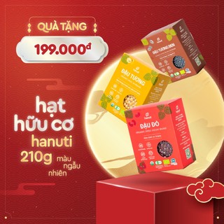 Hạt hữu cơ Hanuti 210g giao ngẫu nhiên - Hạt đỗ tương - Hạt đỗ tương đen - Hạt đậu đỏ - Chính Hãng