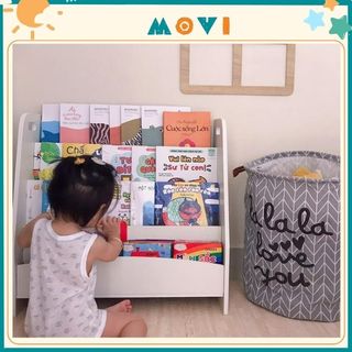  Kệ sách cho bé kệ sách gỗ 4 tầng giá sách Montessori cho bé KS04 