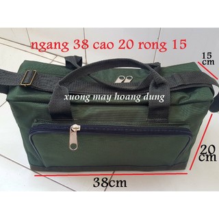 TÚI ĐỒ NGHỀ_ LOẠI NGANG 3 SIZE ( NHỎ & TRUNG & ĐẠI ) LOẠI TỐT XANH LÍNH