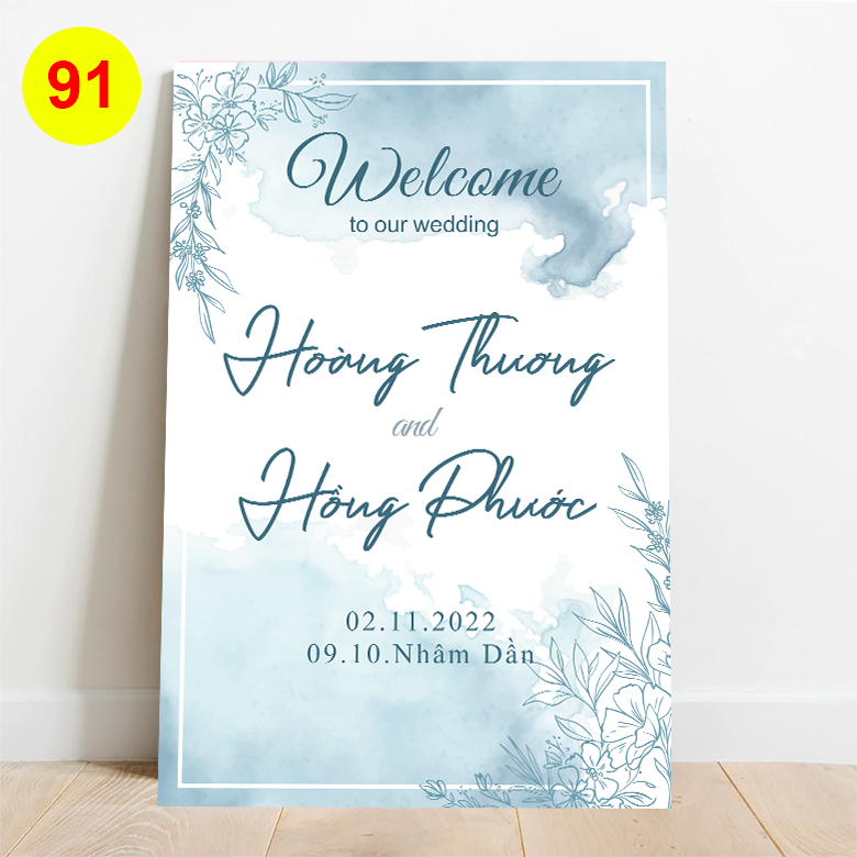 MS 91 - Bảng Welcome trang trí đám cưới