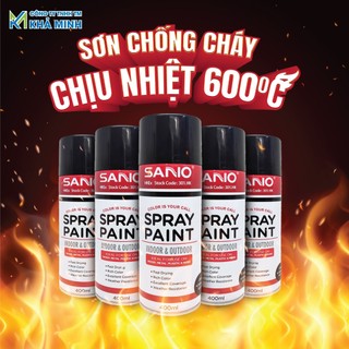Sơn bô xe SANO 3788, sơn chịu nhiệt chống cháy có độ bền cao màu đen nhám
