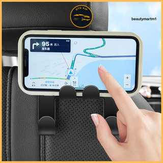 Cặp 2 chiếc móc 4S TRƠN treo đồ sau ghế ô tô kiêm giá đỡ điện thoại 4in1 đa năng, tiện dụng by OTOVIP