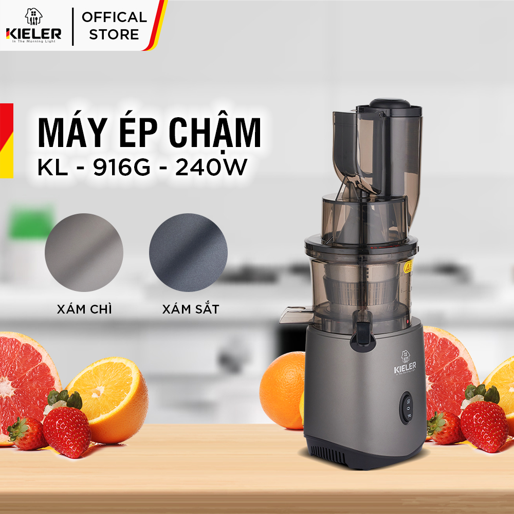 Máy ép chậm KIELER KL-916G ép kiệt bã không ồn giữ nguyên dưỡng chất Vitamin chính hãng Đức công suấ