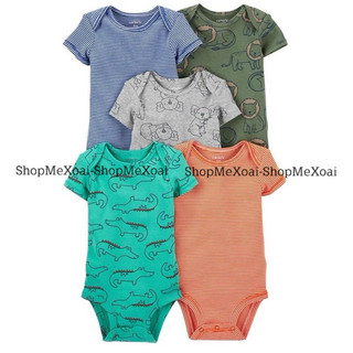 Combo 5 chiếc bodychip cộc tay cho bé trai, bé gái xuất dư vải 100% cotton