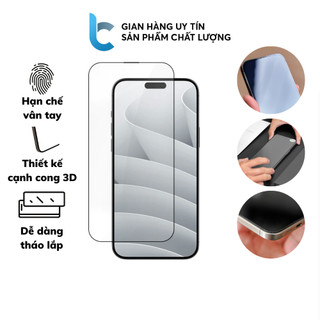 Kính Cường Lực iphone JCPAL 3D Armor Super Hardness Cho iphone 15 Plus 15/15Pro 15 Pro Max Chống Va Đập, Cạnh Cong 3D