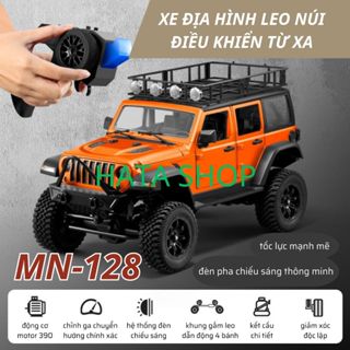 Xe Jeep Địa Hình Leo Núi MN-128 Điều Khiển Từ Xa Tỉ Lệ 1:12 RC RTR Xe Bán Tải Có Đèn Pha & Giảm Xóc