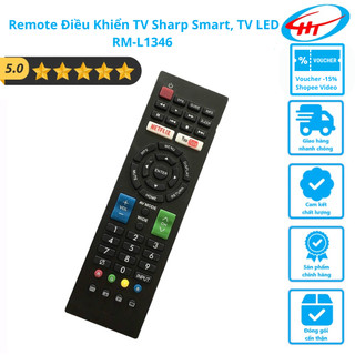 Remote điều khiển tv sharp smart, tv led rm-l1346 - hàng nhập khẩu