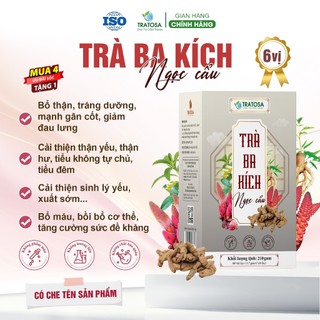 Trà ba kích ngọc cẩu TRATOSA 6 vị giúp Bổ thận,tráng dương,cải thiện thận yếu,đau lưng,tiểu đêm, ngăn ngừa xuất tinh sớm