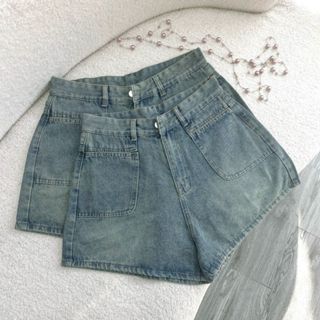 Quần Đùi Jean Nữ Bigsize ,Quần Short Big Size Vải Mềm Mịn Lưng Cao Lên Phom Tôn Dáng Q512