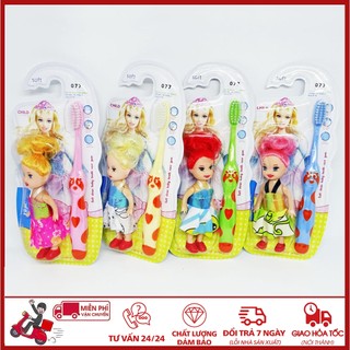 👄FREESHIP👄 Combo 5 Bàn chải cho bé (TẶNG BÚP BÊ)