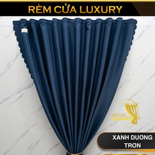 Rèm cửa dán tường vải Nhật màu xanh BLUE trang trí cửa sổ, trang trí decor cửa phòng ngủ phòng khách