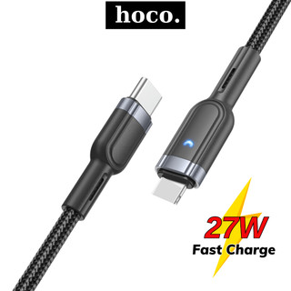 Dây sạc nhanh 20w tự ngắt điện chính hãng Hoco cáp bọc dù siêu bền dùng cho 11 113 12 14Pro max