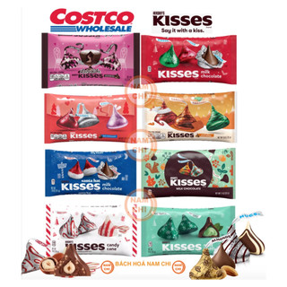 [DATE MỚI] Kẹo Socola Kisses Đủ Vị Milk Chocolate Dark Chocolate Almonds Creamy Almonds Thơm Ngon Béo Ngậy Gói 315g