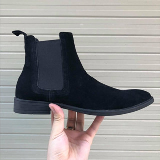 Chelsea Boot nam da lộn, giày bot nam da lộn đen