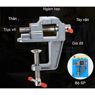 Ê tô kẹp bàn mini hợp kim