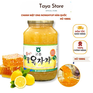 Mật Ong Chanh Đào Hàn Quốc Nonghyup Nắp Vàng Hũ 1kg