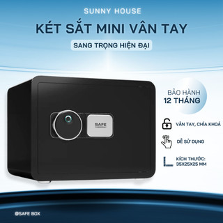   XẢ KHO ĐẦU NĂM  Két sắt mini khóa vân tay khóa số thông minh,Két sắt điện tử chống cháy có vít gắn tủ hoặc tường 
