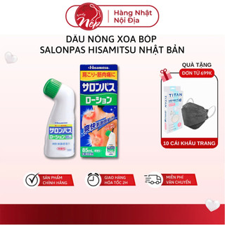 Dầu Nóng Xoa Bóp Salonpas Hisamitsu Nhật Bản 85ml