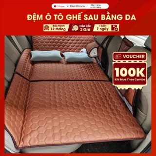 Đệm Ô Tô Ghế Sau Gấp Gọn Bằng Da Cao Cấp, Nệm Xe Hơi Bằng Da Gấp Gon Thông Minh BenStore 06