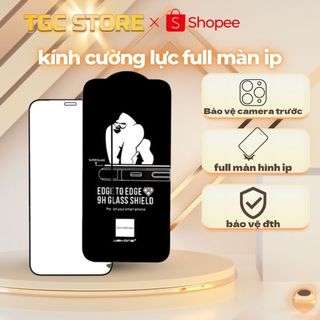  Kính Cường Lực Full Màn cho Ip 6splus 7 7plus 8 8plus x xs 11 12 13 14 15 pro max promax plus-CarePhone 