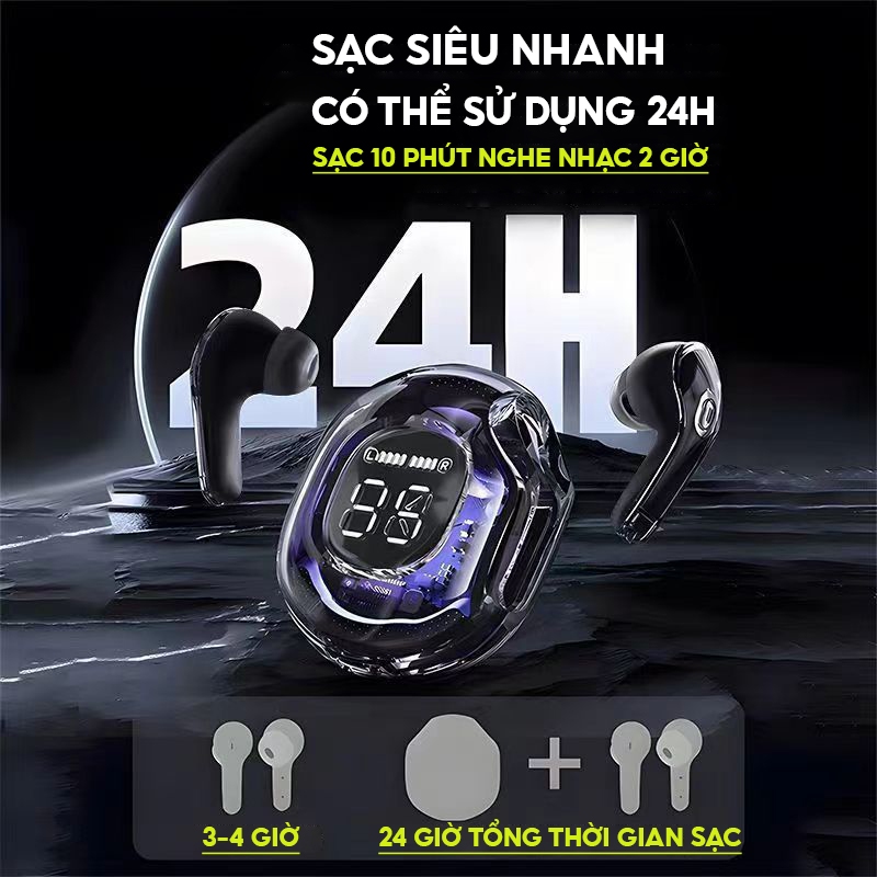 Tai nghe không dây bluetooth B45 TWS chống ồn có micro thích hợp tập gym chạy bộ nghe nhạc xem phim | BigBuy360 - bigbuy360.vn
