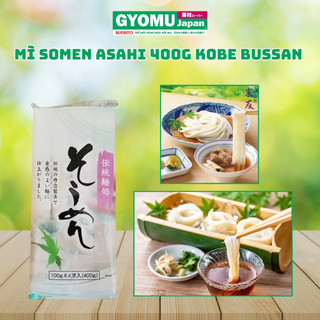 Mì somen asahi 400g kobe bussan - hàng nội địa nhật bản - gyomu