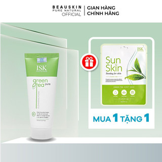 Sữa Rửa Mặt Chiết Xuất Trà Xanh ISK Sạch Sâu, Cấp Ẩm, Dưỡng Trắng Da Dung Tích 150ml