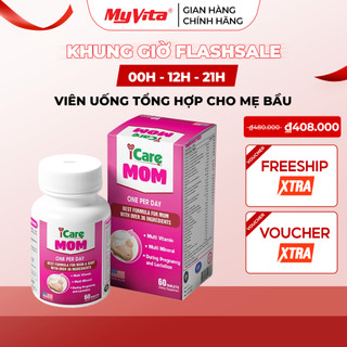 Viên uống bổ sung vitamin và khoáng chất cho mẹ bầu MyVita ICare Mom hộp 60 viên