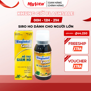 Siro ho người lớn MyVita Eugintol Gold giảm ho, tiêu đờm, bổ phế, tăng đề kháng chai 100ml