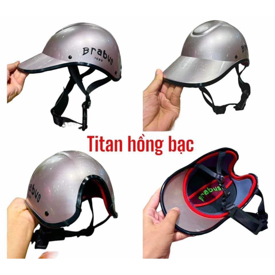 Mũ bảo hiểm lưỡi trai Brabus chính hãng, Mũ khoét dành cho nữ buộc tóc , Chính Hãng 1 Đổi 1 trong 1 