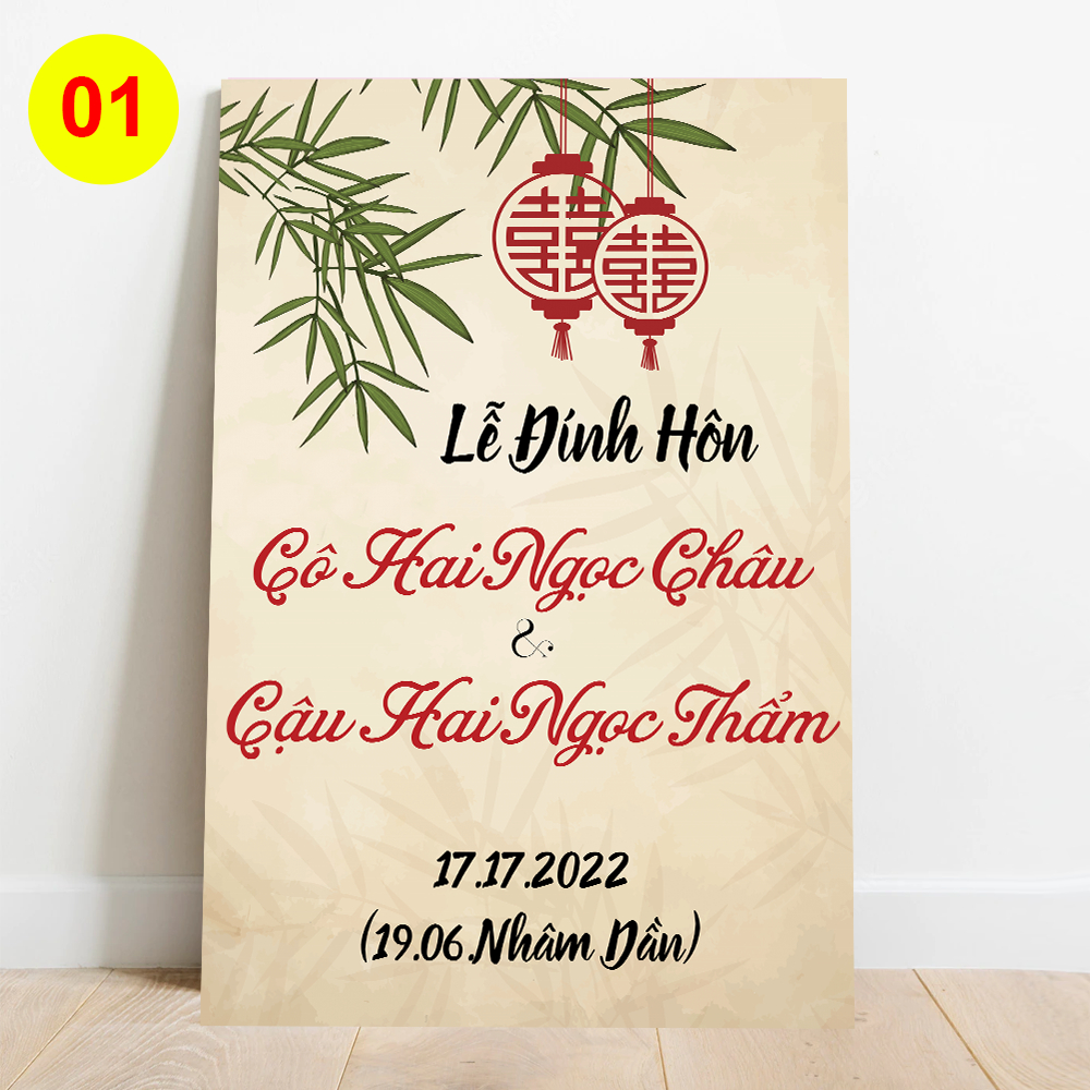MS 01 - Bảng Welcome trang trí đám cưới