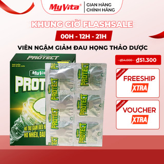 Viên ngậm thảo dược bổ phế, giảm ho và đau họng từ thảo dược MyVita Protect hộp 30 viên