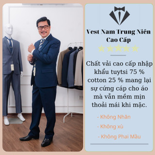 Bộ Vest Hồng Ngọc Trung Niên, Comple Nam Cao Cấp Chất Liệu Nhập Khẩu