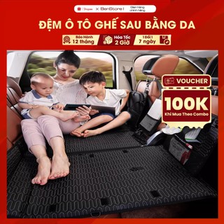 Giường đệm ghế sau ô tô bằng da cao cấp, Nệm xe hơi bằng da gấp gon thông minh số 7 BenStore
