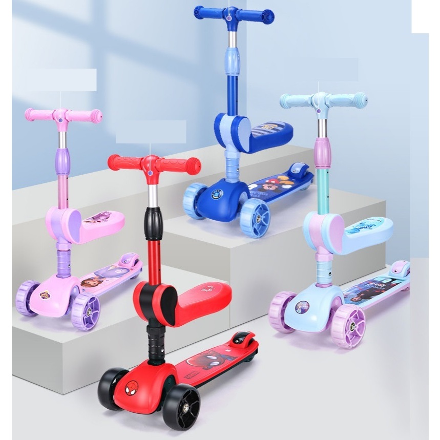 Xe scooter cho bé, Xe trượt Scooter cho bé có ghế ngồi, đèn phát sáng