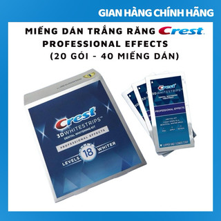 Miếng Dán Trắng Răng Crest Professional Effect 20 GÓI - FULLBOX CAM KẾT TRẮNG RĂNG 100%