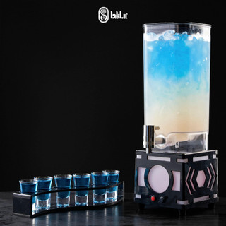  Bình đựng cocktail trà sữa 3 lít HC Vuông có vòi rót đèn led sạc pin 7 màu đựng nước quả bia tươi 
