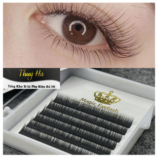 Mi dưới lông chồn cao cấp - size 6-7-8-9mm -siêu tự nhiên,đen mềm-6 line/khay-dụng cụ nối mi thúy hà
