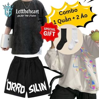 Combo 2 Áo Unisex và 1 Quần Short Ống Rộng