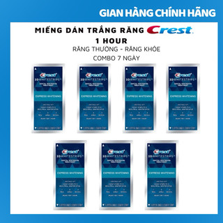 Miếng dán trắng răng Crest 1 Hour Tẩy trắng răng cấp tốc chính hãng