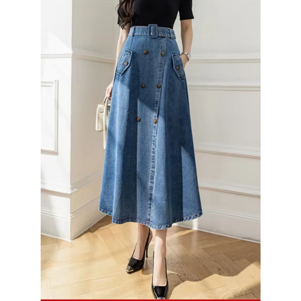[Annastore] Chân váy bò xoè cập nhật xu hướng trendy ( Nhập mã voucher để nhận khuyến mãi)