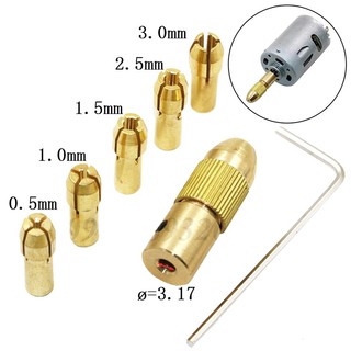 ❤️FREESHIP❤️ Bộ đầu kẹp mũi khoan mini 0.5-3mm cho mô tơ trục 3.17mm hoặc 5.05mm - đầu kẹp khoan