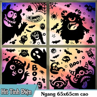 COMBO-Decal HALLOWEEN- hít tĩnh điện-Biệt đội ma sừng-  (37)
