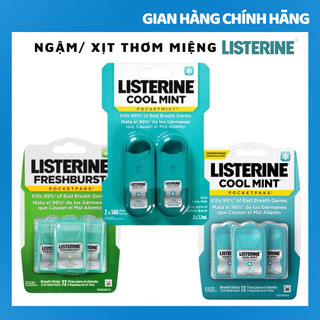 Xịt/Miếng ngậm thơm miệng Listerine Hàng Mỹ