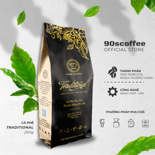Cà Phê Traditional 90S Coffee Đậm Đắng Truyền Thống Hậu Ngọt Thơm Nồng, Cà Phê Phin Cao Cấp Nguyên Chất 100%