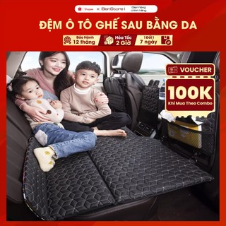 Đệm Ô Tô Ghế Sau Gấp Gọn Bằng Da Cao Cấp, Nệm Xe Hơi Bằng Da Gấp Gon Thông Minh BenStore 19