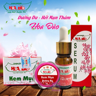 Bộ đôi giảm mụn vết thâm và dưỡng da Hoa Đào (serum và kem mụn dưỡng da Hoa Đào)
