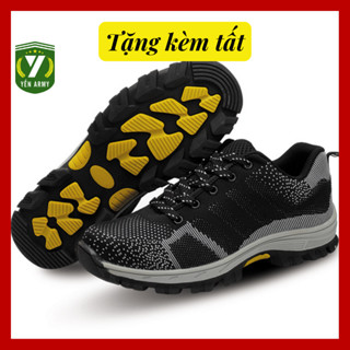 Giày Bảo Hộ Lao Động Nam Nữ Thể Thao AQX 1101 Siêu Bền - Chống Đinh Chống Cắt - Tặng Kèm Tất Chân