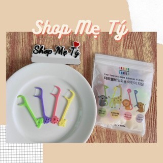 Tăm nha khoa / chỉ tăm nha khoa The Twelve nội địa Hàn cho bé túi 60 chiếc hình thú ngộ nghĩnh